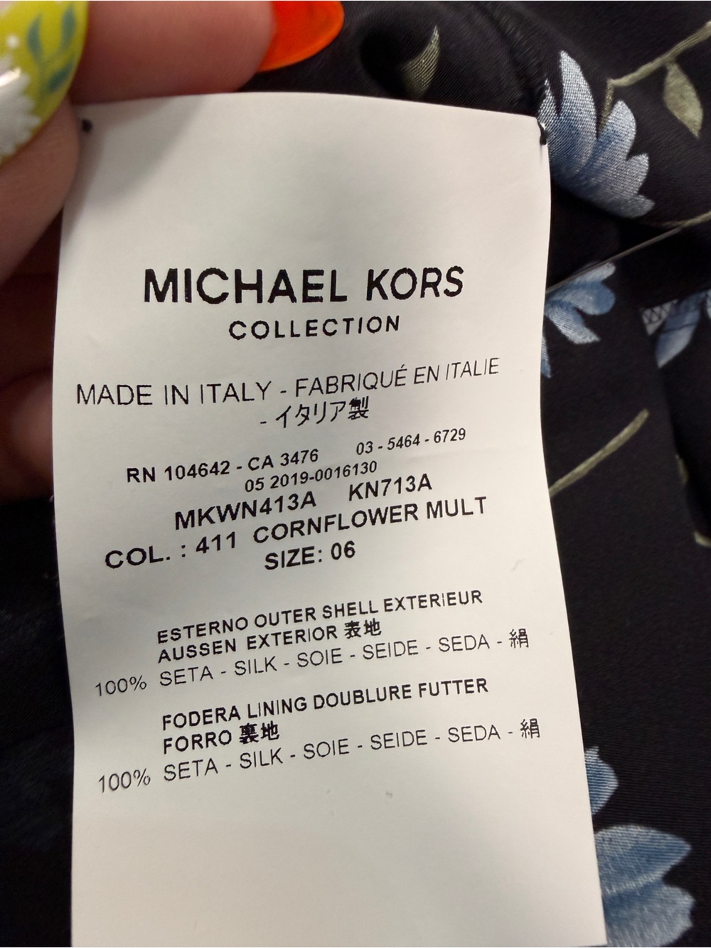 Michael Kors Collection Daisy Silk Crepe de Chine Handkerchief Slip Dress size 6 - Picture 12 of 15
